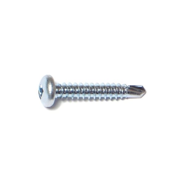 Midwest Fastener Self-Drilling Screw, #8 x 1 in, Zinc Plated Steel Pan Head Square Drive, 100 PK 08806 - main